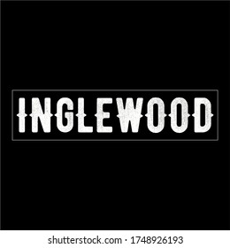 Inglewood t shirt design Template in vector illustrator.