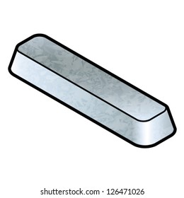 An ingot of aluminium / aluminum.