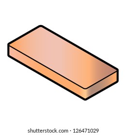 An ingot of copper.