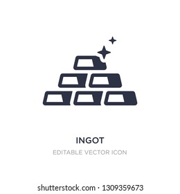ingot icon on white background. Simple element illustration from Business concept. ingot icon symbol design.