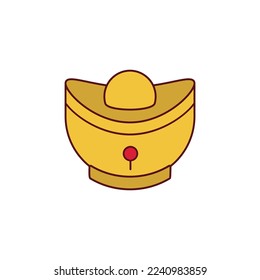 the ingot icon is suitable for your web, apk or project with a chinese new year theme