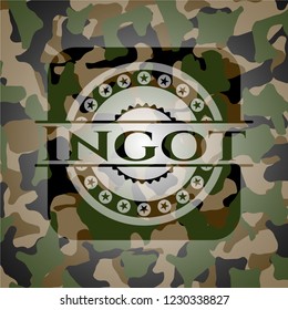 Ingot on camouflage pattern