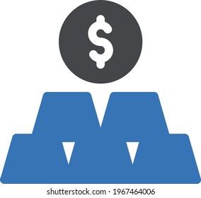 icono de color de glifo de ingot vector