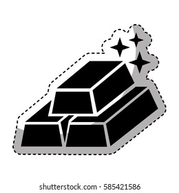 ingots gold isolated icon
