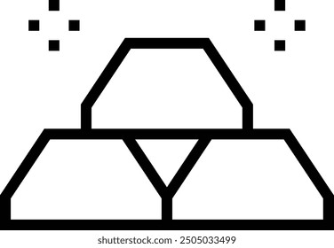 ingots icon. Thin linear style design isolated on white background