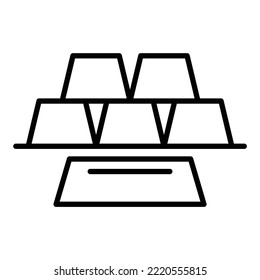 Ingots icon vector image. Can also be used for web apps, mobile apps and print media.