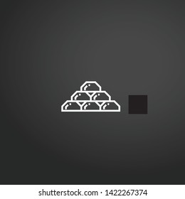 Ingots vector icon. Ingots concept stroke symbol design. Thin graphic elements vector illustration, outline pattern for your web site design, logo, UI. EPS 10.