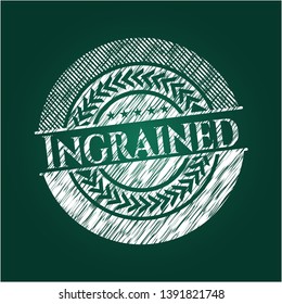 Ingrained with chalkboard texture. Vector Illustration. Detailed.