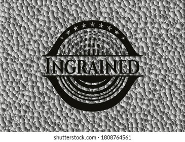 Ingrained retro style black emblem with grey bubbles background. Vector Illustration. Detailed. 