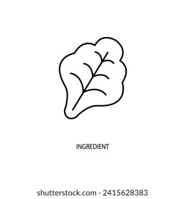 ingredient concept line icon. Simple element illustration. ingredient concept outline symbol design.