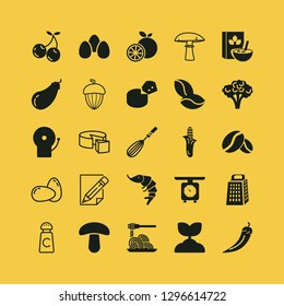 ingredient icon set with eggs, bell and broccoli vector illustration