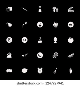 ingredient icon. ingredient vector icons set apple, cherry, rolling pin and orange