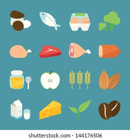 Ingredient icons, vector