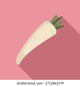 Ingredient parsnip icon. Flat illustration of ingredient parsnip vector icon for web design