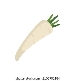 Ingredient parsnip icon. Flat illustration of ingredient parsnip vector icon isolated on white background