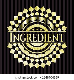 Ingrediente placa brillante. Ilustración vectorial. Detallado.