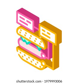 Inhaltsstoffe zum Kochen isometrischer Ikone Vektorgrafik.einzelne Symbolgrafik