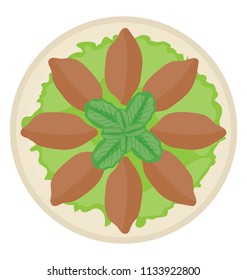 
Ingredients of green sauce are making icon for green sauce 
