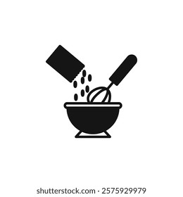 Ingredients mix icon Simple thin line flat symbol