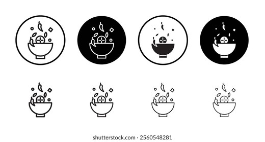Ingredients mix icon Thin line flat illustration