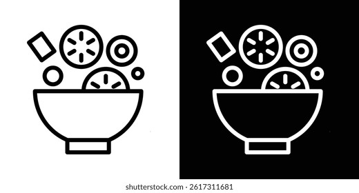 Ingredients mix icon vector for web and mobile app. Symbol isolated.