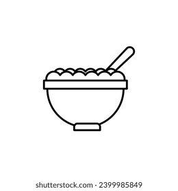 Ingredients mix vector line icon illustration