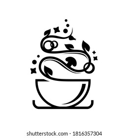 the ingredients of soup logo or icon