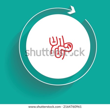 Inguinal hernia repair icon vector design