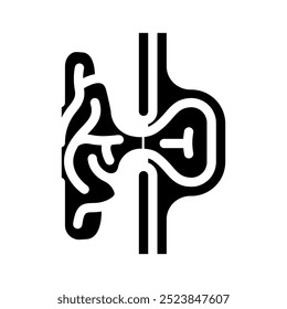 inguinal hernia repair surgery glyph icon vector. inguinal hernia repair surgery sign. isolated symbol illustration