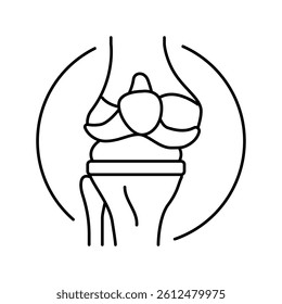 inguinal hernia repair surgery line icon vector. inguinal hernia repair surgery sign. isolated contour symbol black illustration