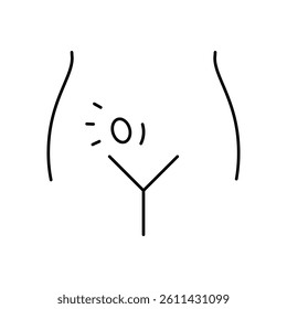 inguinal herniorrhaphy surgery line icon vector. inguinal herniorrhaphy surgery sign. isolated contour symbol black illustration