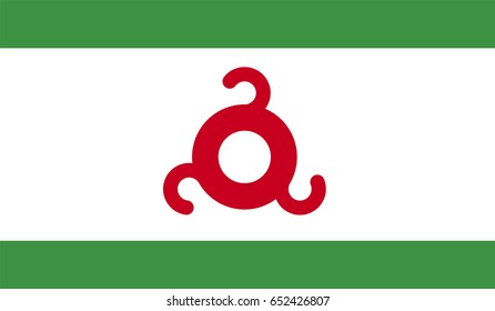 Ingushetia contry flag with high resolution vector.