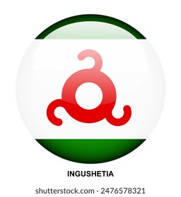 INGUSHETIA flag button on white background