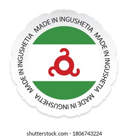 Ingushetia Flag .Made in Ingushetia a white background.Vector