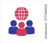 inhabitant icon. simple flat colored vector