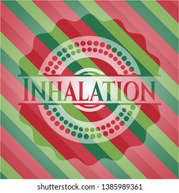 Inhalation christmas style emblem. Vector Illustration. Detailed.