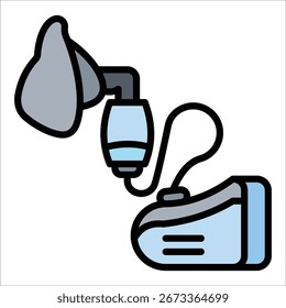 Inhalation Mask Icon Element For Design