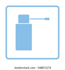 Inhalator icon. Blue frame design. Vector illustration.