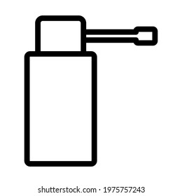 Icono del inhalador. Diseño de contorno negrita editable. Ilustración vectorial.