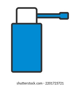 Inhalator Icon. Editable Bold Outline With Color Fill Design. Vector Illustration.