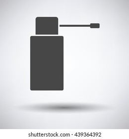 Inhalator icon on gray background, round shadow. Vector illustration.