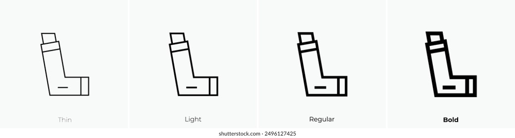 inhalator icon. Thin, Light Regular And Bold style design isolated on white background