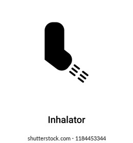 Inhalator icon vector isolated on white background, logo concept of Inhalator sign on transparent background, filled black symbol