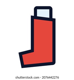Inhalator. Simple Vector Color Icon.