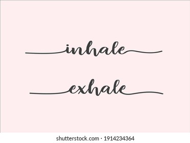 Inhale Exhale Pink Background Stock Vector (Royalty Free) 1914234364 ...