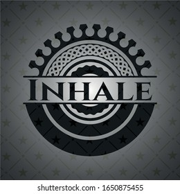 Inhale realistic dark emblem. Vector Illustration. Detailed.