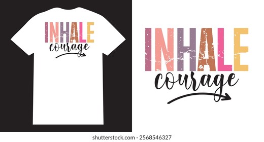 Inhale tshirt design, Colorful Motivational tshirt design, Positive affimation tshirt design, seft love png, Encouraging quotes design, sleeve png bundle