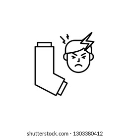 Inhaler, allergic face icon. Element of problems with allergies icon. Thin line icon for website design and development, app development. Premium icon