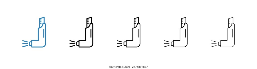 Inhaler black and white vector icon