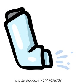 Inhaler Hand Drawn Doodle Icon